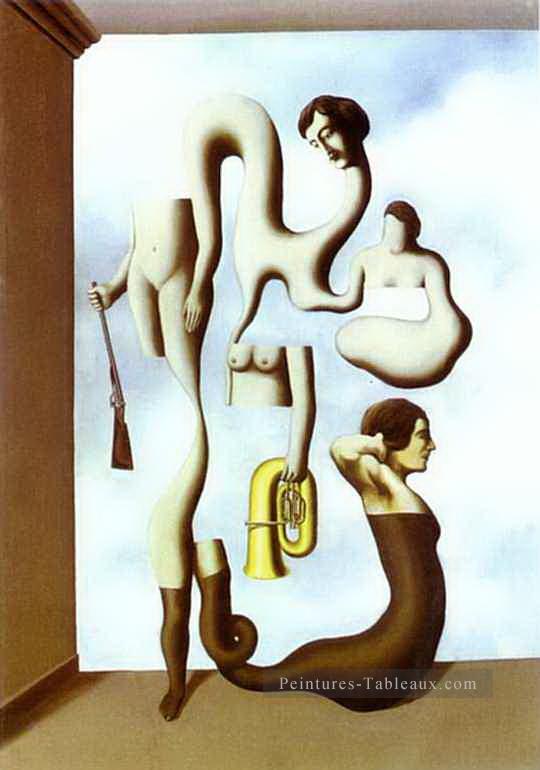 アクロバットの練習 1928年 ルネ・マグリット油絵